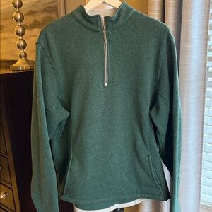 Peter Millar Deep Green Zip-Up Sweater